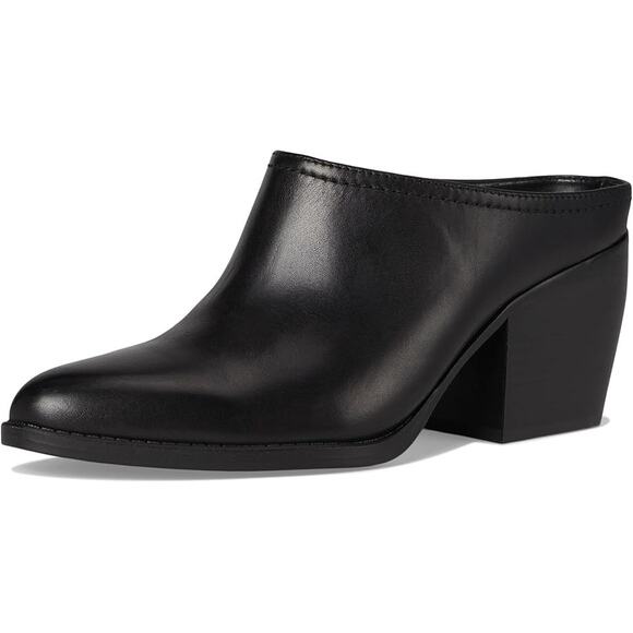 Naturalizer Womens Fairmont Mules US 8.5 Wide EU 39 Black Leather Slip On NWOB - Picture 1 of 12